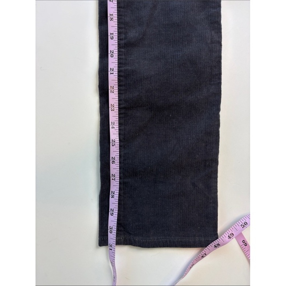 LOFT Modern Straight Corduroy Pants Charcoal Gray Stretch 4 27 NWOT Consign - Picture 8 of 8